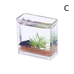 1Pc 1:12 Dollhouse Miniature Fish Tank Simulation Aquarium Home Decor Toy Doll House Accessories
