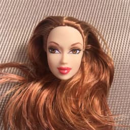1/6 Doll Head Toys DIY Toy Rare Face Doll Parts Colorful Hair Doll Accessories Brown White Beige Skin Doll Heads Figures