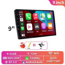 Wireless Carplay 2din Android 16 Car Radio Multimedia Video Player Universal 9/10 inch AutoRadio GPS Navigation 4G WiFi DVD