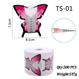 500Pcs Nail Paper Extension Stencil Forms Stickers Holder for Gel Acrylic Tips Builder French Nail Form Tip False Nails Art Tool