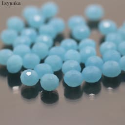 Isywaka Solid Army Green Colors 4*6mm 50pcs Rondelle Austria Faceted Crystal Glass Beads Loose Spacer Round Beads Jewelry Making