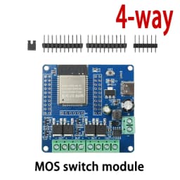 DC 5-60V ESP32 2/4-Way MOS Switch Module Single-Way Relay Module ESP32-32E Module WIFI Bluetooth Development Board UART Burning
