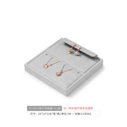 Oirlv Gray Jewelry Display Set Shop Cabinet Display Props Necklace Display Bust Jewelry Store Ring Earrings Bangle Tray