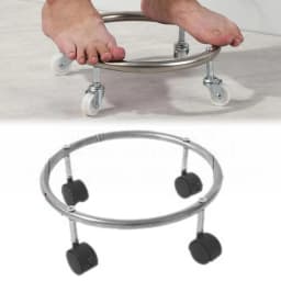 360° Rotation Movable Propane Cylinder Base Holder 100 Lbs Load-Bearing Capacity Stainless Steel Propane Tank Dolly With Brakes