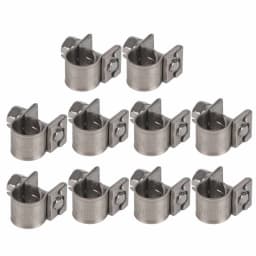 10Pcs Stainless Steel Mini Fuel Line Pipe Hose Clamp Clip 6mm‑20mm Optional Size Hose Clamp Pipe Clip Hose Fastener Hose Clips