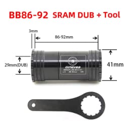 Gineyea Bicycle BB92DUB PF41DUB Press Fit Bottom Brackets for Road Bike Mountain Frame Shell Use DUB 86-92mm Crankset Chainset