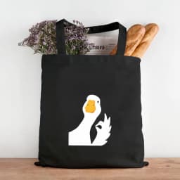 Funny Honk Untitled Goose Game Frog Pingu Duck Cute Cartoon Girl Women Canvas Shoulder Shopping Book Cotton Handbag Eco Tote Bag