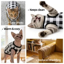 Soft Cat Clothes Breathable Plaid Print Sleeveless Pet Vest Cozy Kitten Shirt For Small Medium Dogs Cats Puppy Sphynx Apparel