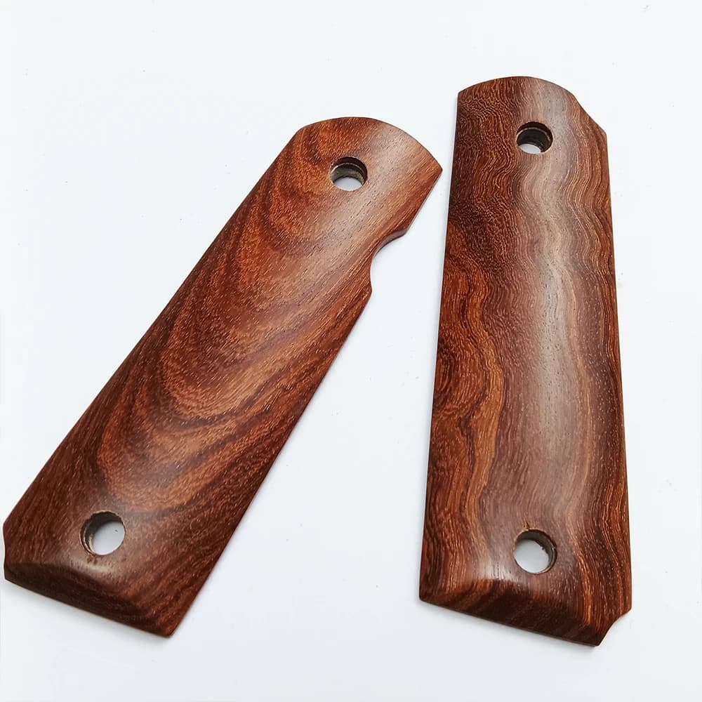 1 Pair Hongteng Wood DIY Hand Grip Patch Material Non-slip Handle Blanks Slabs Scales For 1911 Grips Models