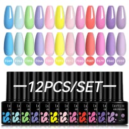 LILYCUTE 12PCs 7ml Nude Brown Red Nail Gel Polish Set Semi Permanent UV Gel For Nail Art Manicure Soak Off Gel Nail Polish Kit