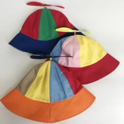 New Custom Logo Parent Child Cotton Helicopter Propeller Bucket Cap Outdoor Unisex Color Matching Sun Protection Fisherman Hat