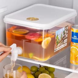 3.5/5L Beverage Dispenser Large Capacity with Spigot in Refrigerator Iced Dispenser Summer Drinkware for Daily Party Cold Kettle