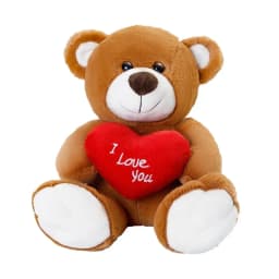 Cute Bear Plushies Bear Toy Stuffed Animal With Red Heart Valentine's Day Decor Gifts For Wife Girlfriend For Living Room