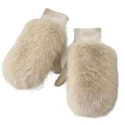 Imitation Rabbit Fur Windproof Gloves Soft Full Fingers Winter Warm Gloves Thick Warm Lining Women Mittens Cold Weather