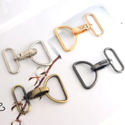 6pcs Metal Buckles Set - D Ring + Slide Buckle + Swivel Snap Hooks for Bag Backpack Straps DIY Purse Making