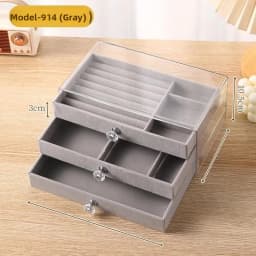 Elegant Multi-Layer Anti-Oxidation Jewelry Storage Box for Earrings Studs Necklaces High End Precise Handmade Accessories Box