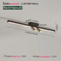 Modern LED Line Ceiling Lamp modern Living Room Dining Room Master Bedroom Study Fixture Gold Black Ceiling Lights Illumination