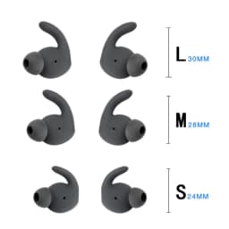 6Pcs Earbuds Cover In-Ear Tips S/for M/L Size Soft Silicone Skin Earpiece Ear Hook Bud for Hua-wei xSport AM61