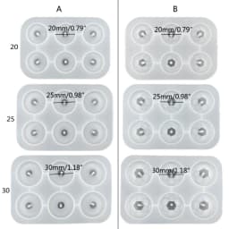Resin Beads Molds with Hole Silicone Bead Epoxy Molds for Cabochon Gemstone-Pendant Mold Earrings Jewelry Casting Art