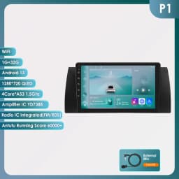 Hizpo 2 Din Android Auto Radio For BMW 5 E39 1995 - 2003 E53 X5 M5 Carplay 4G Car Multimedia GPS 2 Din Smart Car Systems AI Voice