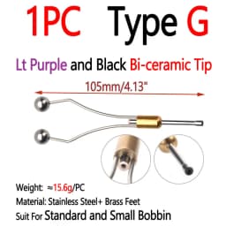 Bimoo Steel-Alloy and Bi-ceramic Tip Fly Tying Bobbin Holder Standard & Small Thread Bobbin Fishing Dry Wet Fly Lure Making Tool