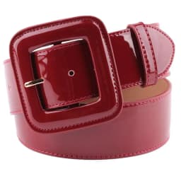 Women Genuine Leather Bandwidth Decorative Wide Belt Simple All Wind Match Coat Down Jacket White Red Black Bright New Design