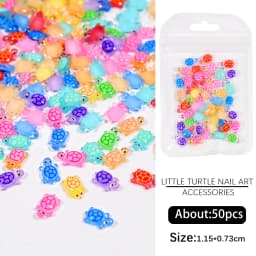 50pcs Gradient Gummy Bear Nail Art Charms Y2K Kawaii Bear Resin Design Nail Rhinestones DIY Cartoon Soft Candy Nail Accessories