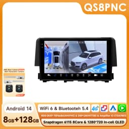 Hizpo Android 14 Car Intelligent Systems For Honda Civic 10th 2016 - 2018 Radio Carplay Multimedia GPS 2din 4G Navigation 8 Core
