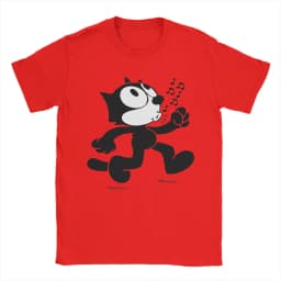 Felixes The Cat Walking T-Shirts for Men Women Fashion 100% Cotton Tees Crew Neck Short Sleeve T Shirt Gift Idea Tops