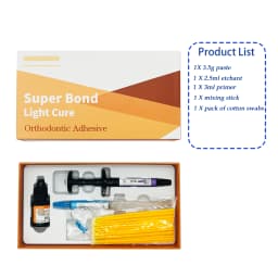 Orthodontic Light Cure Bonding Adhesive Kit For Metal Ceramic Brackets Buccal Tubes Braces Dental Clinic Material Bag & Box
