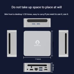 2025 GenMachine New Mini PC 5700U Windows 11 Ryzen Support Windows 11 DDR4 3200MHz AMD WiFi6 Max 64GB Diy Gaming Computer