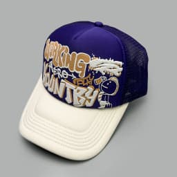 Cartoon Character Graffiti Printed Letter Baseball Hats New Unisex Sunshade Color Block Breathable Versatile Mesh Trucker Caps