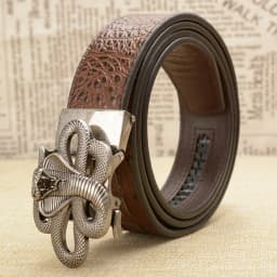 New Style Snake Belts Men High Quality Genuine Leather Men Belts Strap Male Retro Cobra Automatic Buckle Belt for Men