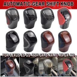 AT Leather Gear Shift Knob For Lexus ES350 GS300 GS350 GX460 NX300 IS250 IS350 RX350 RC300 RC350 POMO Arm Ball Shifter Stick Pen
