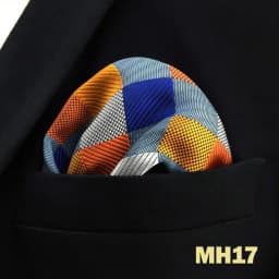 Pocket Square Handkerchief for Men Polka Dot Dots Plaid Check Checkered Suit Pocket Towel Hanky Mens Gift Wedding Business Party