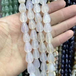 6 8 10MM Natural Stone Water Drop Turquoises Agates Quartz Jades Loose Spacer Beads For Jewelry Making DIY Bracelet Accessories