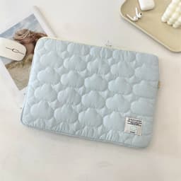Adorable Cloud Embroidery iPad Tablet Computer Bag Notebook Storage Pouch for 11 13 15 Inch Laptops Digital Accessories