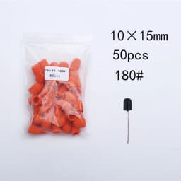 50PCS Green Nail Sanding Caps Bands With Rubber Drill Polishing Nail Art Rotating Remove Burrs Manicure Pedicure Accessory Tool