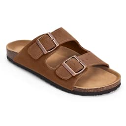 Comwarm Buckle Clogs For Women Men New Genuine Suede Clogs with Arch Support Soft Cork Footbed Mules Fashion Thick Beach Sandals