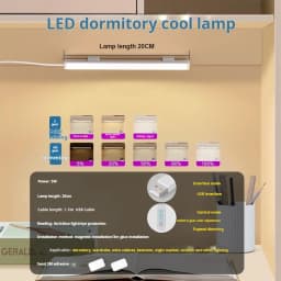 Led Light Tube Reading Lamp Usb Plug Magnetic Strip Suction Bedside Mini Night 20cm/40cm/50cm Dimmable 3colors Student-dormitory
