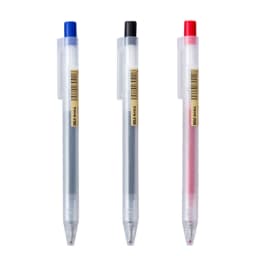 0.5mm Press Gel Pen Blue/Black/Dark Blue/red Ink MUJIs Refills Rod Handle Ballpoint School Office Student Writing Stationery