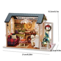 Mini Wooden Doll House DIY Small House Kit 3D Puzzle Making Room Dollhouses Toys Home Bedroom Decorations With Furniture Gifts
