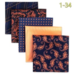 5 Pack Mens Suit Pocket Square Handkerchief Set Various Hanky Lot Classic Gentlemen Wedding Gift Accessories Large Dropshipping
