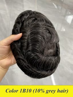 Bond--Male Hair Prosthesis Mono Lace,PU Front And NPU Back Men's Wig Durable Men's Capillary Prothesis 100% Natural Wigs For Men