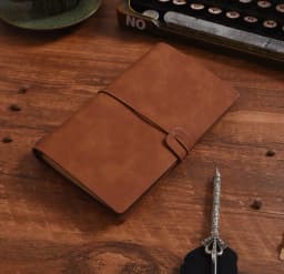 A6 Vintage Notebook PU Leather Blank Kraft Diary Note Book Journal Sketchbook Stationery School Office Supplies