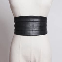 [EAM]  Multicolor Black Red Pu Leather Elastic Wide  Belt Personality Women New Fashion Tide All-match Spring 2026 1U221
