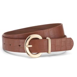 Fashionable Alligator Pattern Belts for Woman 105cm Durable PU Gold Color Buckle Belts Woman's Jeans Belts