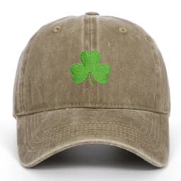 Ireland Green Baseball Cap Retro Clover Embroidered Sunscreen Hat for Men And Women Trendy Couple Duckbill Cap