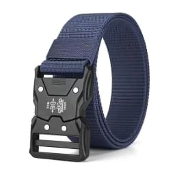 Red Ears Plastic Buckle Tactical Belt Men'S Multifunctional Military Fan Canvas Belt Outdoor Faux Nylon Training Waist Belt