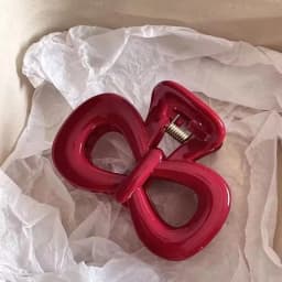 1/2pcs Vintage Elegant Polka Dot Red Bow Hair Clip Shark Claw Clamp Hairpin Barrette Korean Hair Headwear Accessories for Women